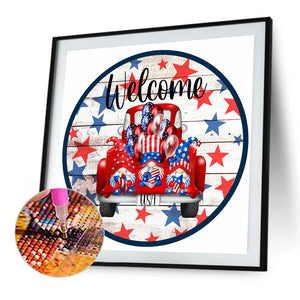 Independence Day Dollar 40*40CM(Canvas) Full Round Drill Diamond Painting