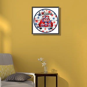Independence Day Dollar 40*40CM(Canvas) Full Round Drill Diamond Painting