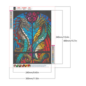 Pterosaur Glass Painting 30*40CM(Canvas) Full Round Drill Diamond Painting