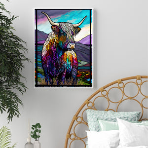 Highland Yak Glass Painting 30*40CM(Canvas) Full Round Drill Diamond Painting