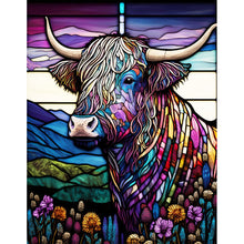 Load image into Gallery viewer, Highland Yak Glass Painting 30*40CM(Canvas) Full Round Drill Diamond Painting

