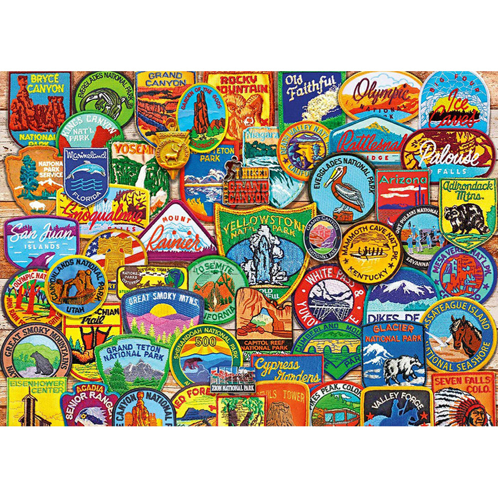 Emblem 40*30CM(Canvas) Full Round Drill Diamond Painting