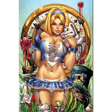 Load image into Gallery viewer, Yishu - Sexy Alice - 50*75CM 11CT 3 Stamped Cross Stitch
