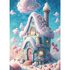 Yishu - Blue Dream Cottage - 50*65CM 11CT 3 Stamped Cross Stitch