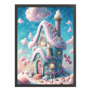 Yishu - Blue Dream Cottage - 50*65CM 11CT 3 Stamped Cross Stitch