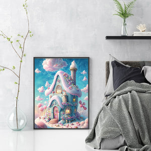 Yishu - Blue Dream Cottage - 50*65CM 11CT 3 Stamped Cross Stitch