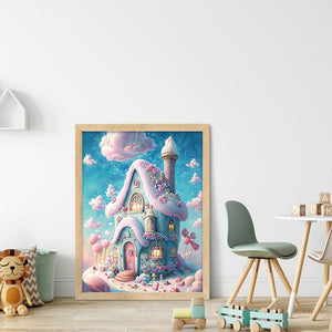 Yishu - Blue Dream Cottage - 50*65CM 11CT 3 Stamped Cross Stitch