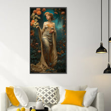 Load image into Gallery viewer, Yishu - Classic Elegant Woman And Flowers - 50*90CM 11CT 3 Stamped Cross Stitch

