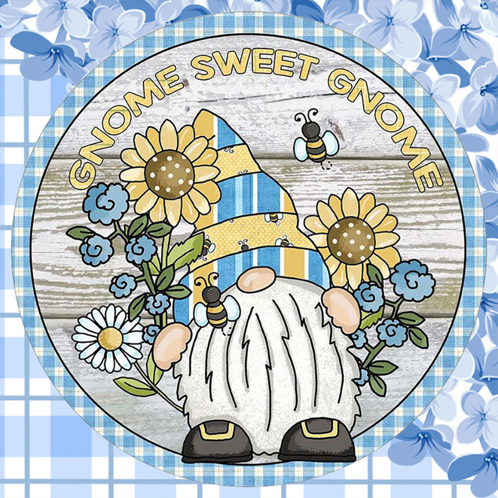 Gnome Blue 30*30CM(Canvas) Full Round Drill Diamond Painting