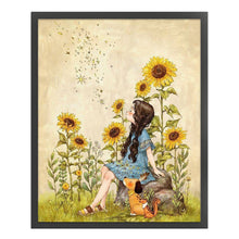 Load image into Gallery viewer, Yishu - Forest Girl - 50*60CM 11CT 3 Stamped Cross Stitch
