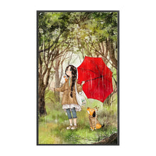 Load image into Gallery viewer, Yishu - Forest Girl - 50*80CM 11CT 3 Stamped Cross Stitch
