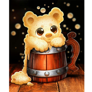 Cloud Cat Oil Drum 40*50CM(Canvas) Full Round Drill Diamond Painting