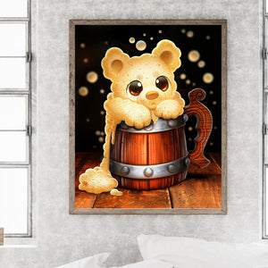 Cloud Cat Oil Drum 40*50CM(Canvas) Full Round Drill Diamond Painting