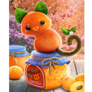 Peach Apricot 40*50CM(Canvas) Full Round Drill Diamond Painting
