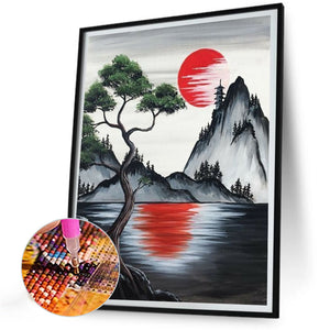 Landscape 30*40CM(Canvas) Full Round Drill Diamond Painting