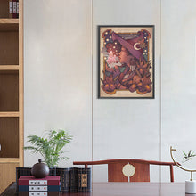 Load image into Gallery viewer, Cartoon Witch With Five-Pointed Wreath 30*40CM(Canvas) Full Round Drill Diamond Painting
