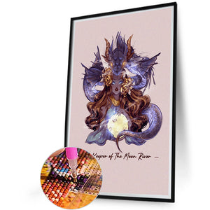 Woman And Dragon 40*60CM(Canvas) Full Round Drill Diamond Painting