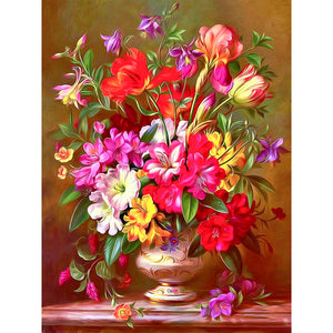 Flourishing Flowers 30*40CM(Canvas) Full Round Drill Diamond Painting