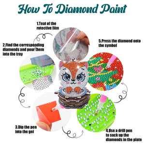 DIY Crystal Drink Coasters Ornament Cup Coasters for Adults Kids (AA1511)