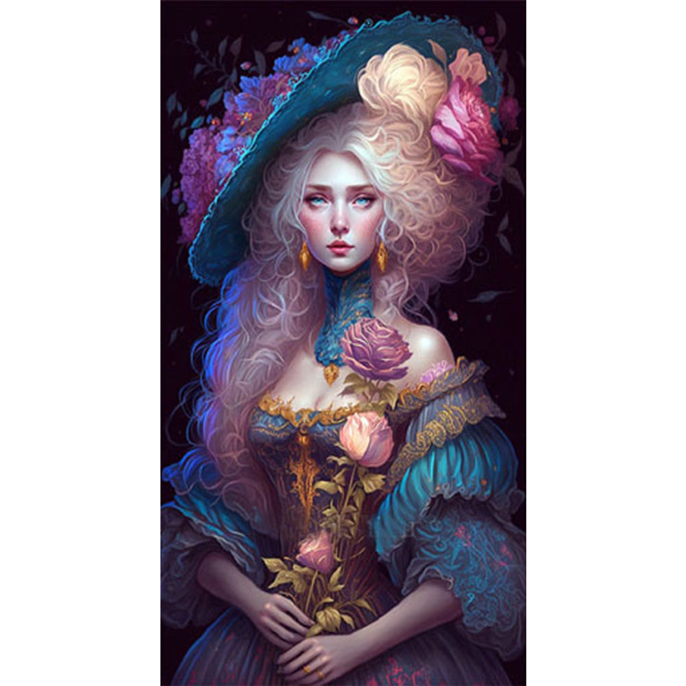 Yishu - Lady - 50*90CM 11CT 3 Stamped Cross Stitch
