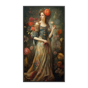 Yishu - Lady - 50*90CM 11CT 3 Stamped Cross Stitch