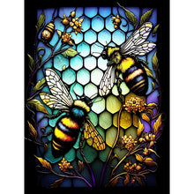 Load image into Gallery viewer, Glass Painting Of Bees 30*40CM(Canvas) Full Round Drill Diamond Painting

