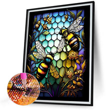 Load image into Gallery viewer, Glass Painting Of Bees 30*40CM(Canvas) Full Round Drill Diamond Painting
