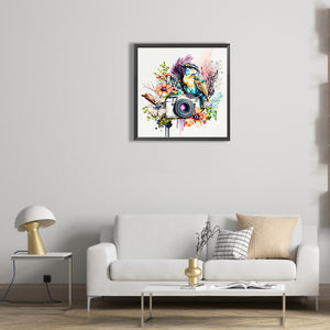 Camera And Birds 30*30CM(Canvas) Full Round Drill Diamond Painting