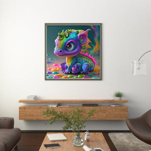 Yishu - Rainbow Wings Dragon - 50*50CM 11CT 3 Stamped Cross Stitch