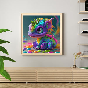 Yishu - Rainbow Wings Dragon - 50*50CM 11CT 3 Stamped Cross Stitch