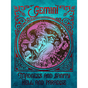 Retro Poster (Blue) 40*50CM(Canvas) Full Round Drill Diamond Painting