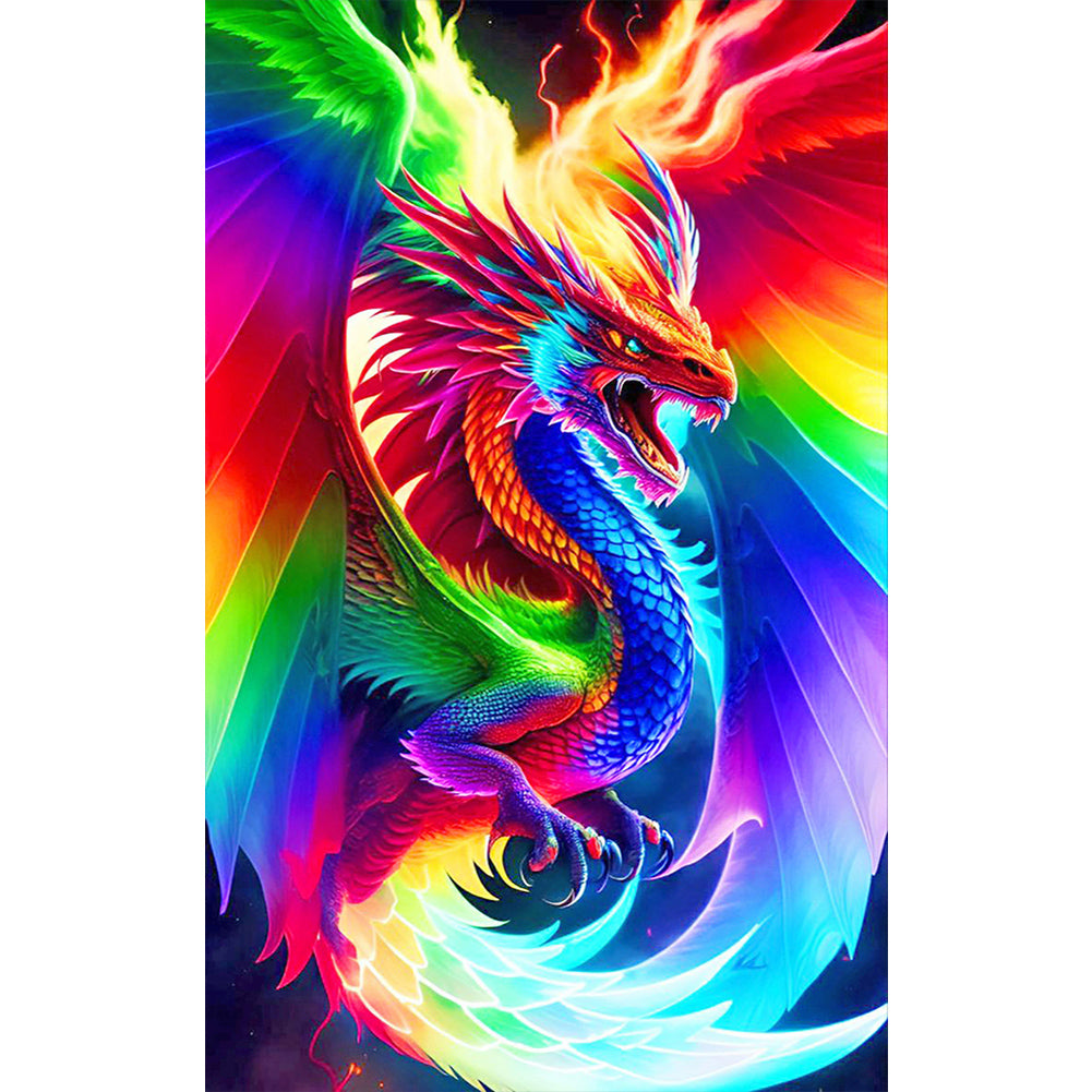 Colorful Dragon 50*80CM(Canvas) Full Round Drill Diamond Painting