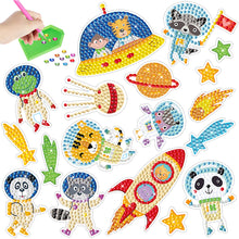 Load image into Gallery viewer, 18PCS DIY Diamond Mosaic Stickers Kits for Kids Beginner Toy Kit (Outer Space)
