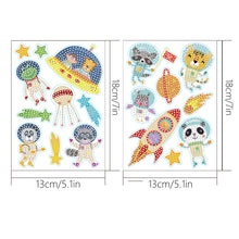 Load image into Gallery viewer, 18PCS DIY Diamond Mosaic Stickers Kits for Kids Beginner Toy Kit (Outer Space)
