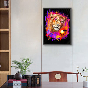 Colorful Lions 30*40CM(Canvas) Full Round Drill Diamond Painting