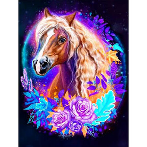 Colorful Horses 30*40CM(Canvas) Full Round Drill Diamond Painting
