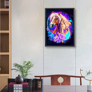Colorful Horses 30*40CM(Canvas) Full Round Drill Diamond Painting