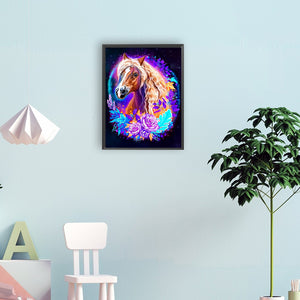 Colorful Horses 30*40CM(Canvas) Full Round Drill Diamond Painting