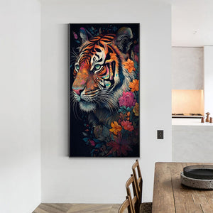 Colorful Tigers 40*70CM(Canvas) Full Round Drill Diamond Painting