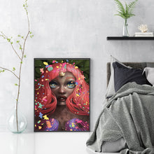 Load image into Gallery viewer, Yishu - Big-Eyed Girl - 40*55CM 11CT 3 Stamped Cross Stitch
