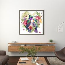 Load image into Gallery viewer, Huancan - Heart-Shaped Flowers And Birds - 40*40CM 11CT 3 Stamped Cross Stitch
