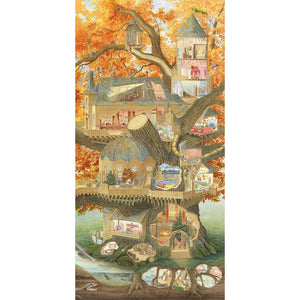 Huancan - Retro Tree House - 50*105CM 11CT 3 Stamped Cross Stitch