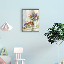 Load image into Gallery viewer, Cat Sleeping In A Box 30*40CM(Canvas) Full Round Drill Diamond Painting
