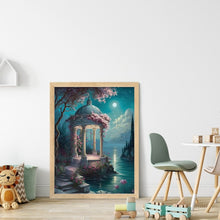 Load image into Gallery viewer, Huancan - Dreamlike Flower Pavilion - 50*65CM 16CT 2 Stamped Cross Stitch
