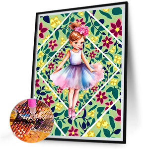 Ballet Girl 30*40CM(Canvas) Full Round Drill Diamond Painting