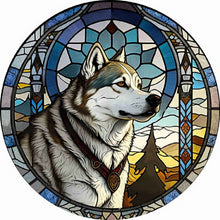 Load image into Gallery viewer, Glass Painting With Round Cards 35*35CM(Canvas) Full Round Drill Diamond Painting

