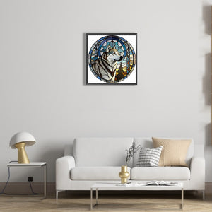 Glass Painting With Round Cards 35*35CM(Canvas) Full Round Drill Diamond Painting