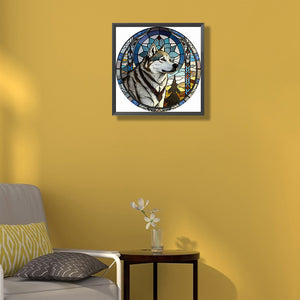 Glass Painting With Round Cards 35*35CM(Canvas) Full Round Drill Diamond Painting