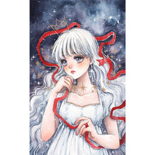 Load image into Gallery viewer, Girl With White Hair And Red String 30*50CM(Canvas) Full Round Drill Diamond Painting
