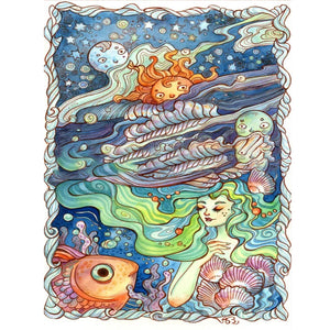 Illustrated Fairy Tale 30*40CM(Canvas) Full Round Drill Diamond Painting
